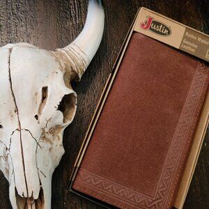 Justin Men's Roughout Leather Rodeo Wallet
